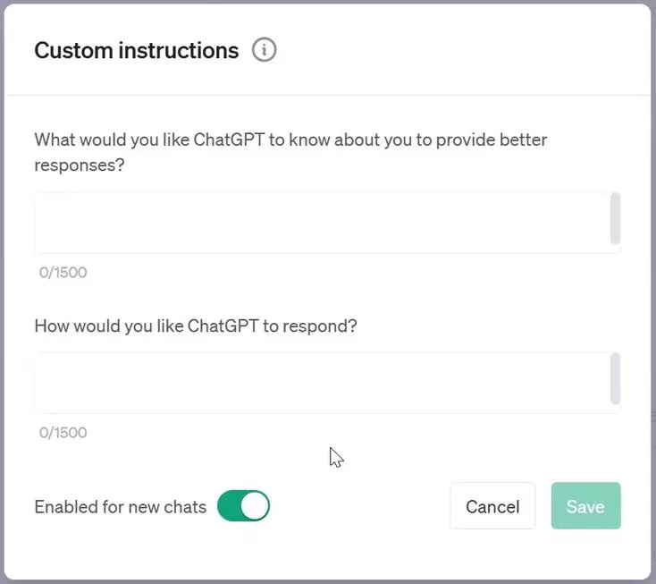 chatgpt custom instructions